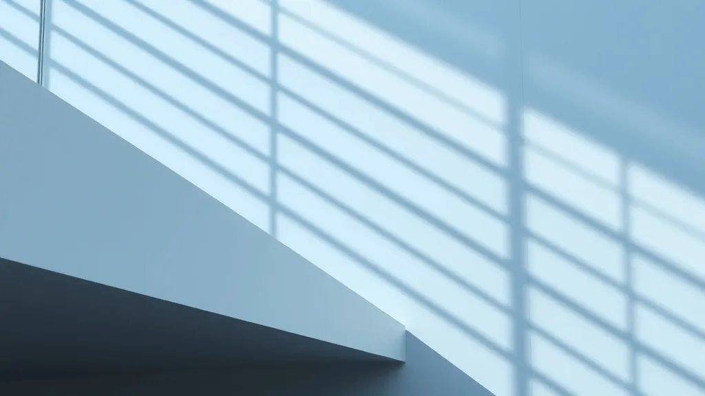 Abstract architectural lines and silver blue shadows, minima